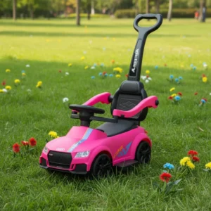 Ride On Cars With Push Handle and Guardrail for 2 to 4 Years Kids to Drive Kids Toys 4 Wheels Car