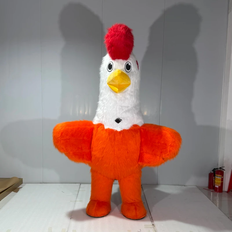 Ride On Rooster Inflatable Costume Adult Kids Blow Up Suit for Commercial Advertising Parade MOQ 1 PCS 2m