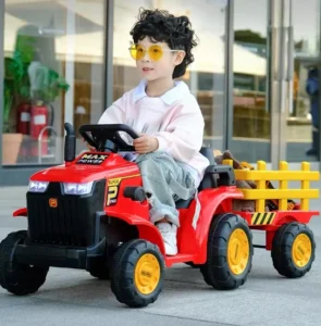 Ride On Tractor for Kids Electric 12V Toy Car with Remote Control Four Wheels 2 Seats Hot Selling Toys