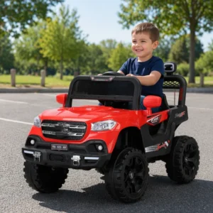 Ride on 6V Battery Operated Plastic 4-Wheel Big Size Kids Electric Off Road Toy Car with Music for Kids to Drive