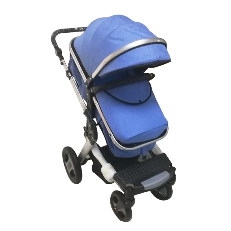 Ride on Newborn Foldable Baby Stroller for Travel 3 in 1 Linen Push Car One key Folding Aluminum Alloy Frame