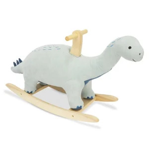 Rocking Horse Toy Plush Animal Ride on Wooden Dinosaur Rocker for Kids