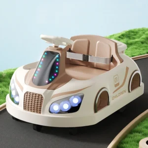 Safe Anti Rollover 4 Wheel Electric Ride On Toy Plastic Baby Car for Four Wheel Illumination Battery Operated