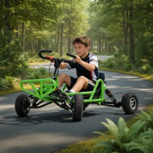 Safe Kids Mini Gas Go Kart Small Wheels with Bumper Protection for Off Road Outdoor Use