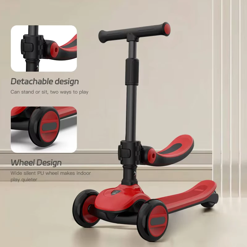 Safety Design Kick Scooter Foot Scooter Aluminum Alloy Foldable Handle Kids Tri Scooter