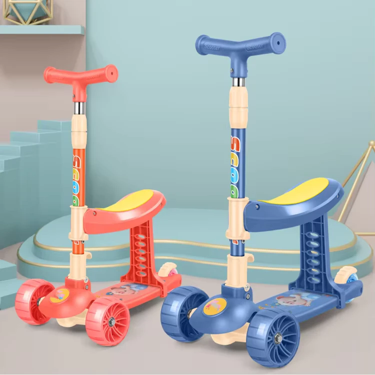 Scooter Kids Adjustable Handlebars Aluminum Frame Foldable Lightweight Kick Scooter for Kids