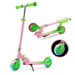 Scooter for Kids Lightweight Flashing Wheels & 3 Levels Adjustable Handlebar Foot Scooter for Kids