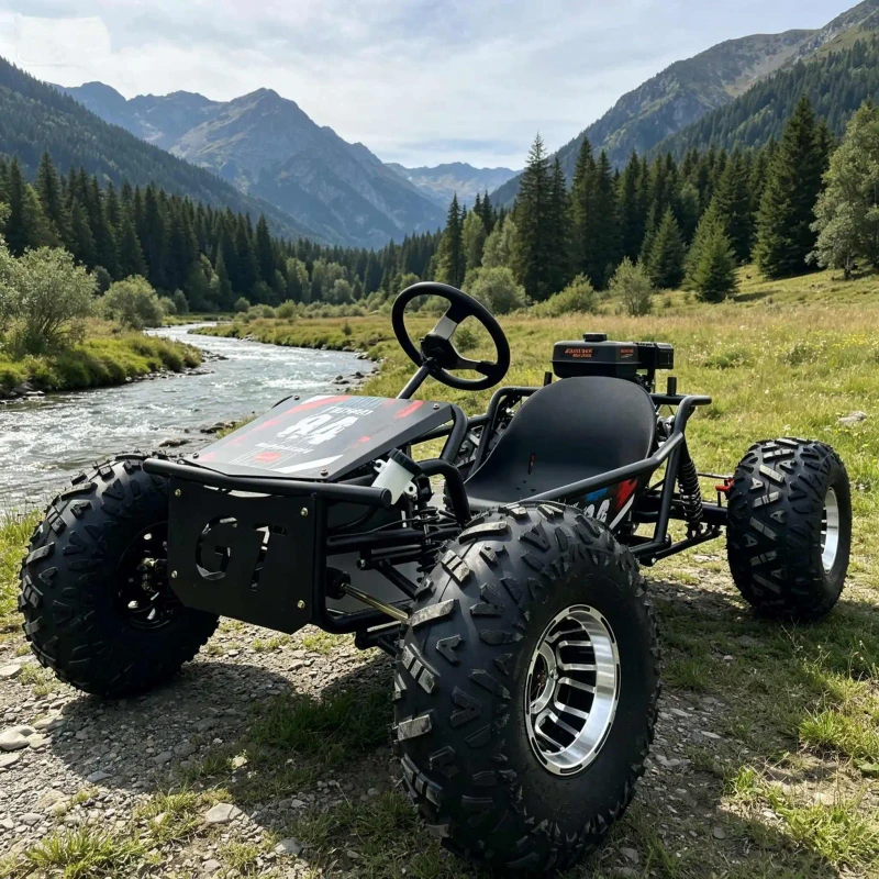 Shock Absorbing Four Wheel Kart Designed for Amusement Parks All Terrain Off Road Kart for Beaches Mountains and Rough Terrain