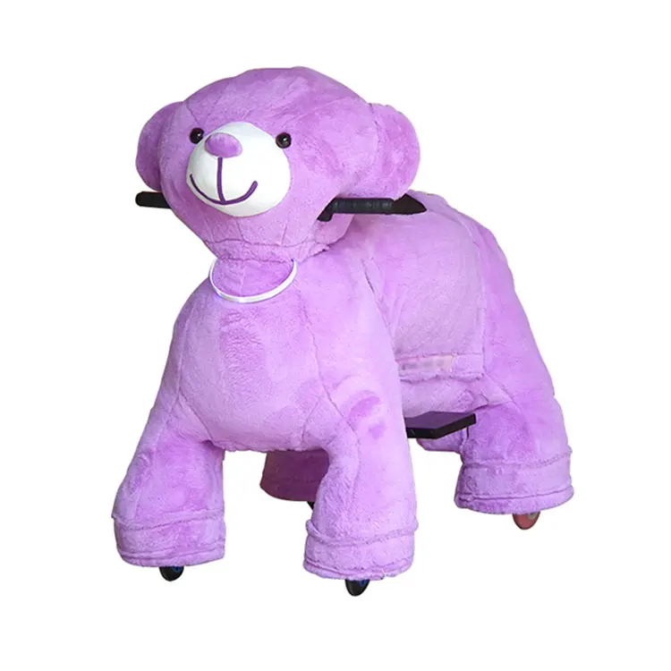 Shopping Mall Electric Plush Battery Operated Walking Animal Kiddie Ride On Toy