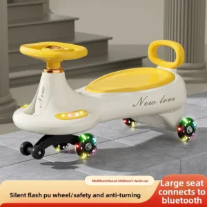 Silent Ride On Plastic Car Scooter for 1 8 Years Old Anti Rollover Swing Car for Children and Adults for Boys Girls Babies