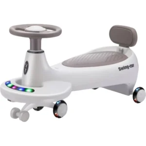 Silent Wheel Adult and Kids Swing Car Anti Rollover Feature for Age 1 8 Years Old