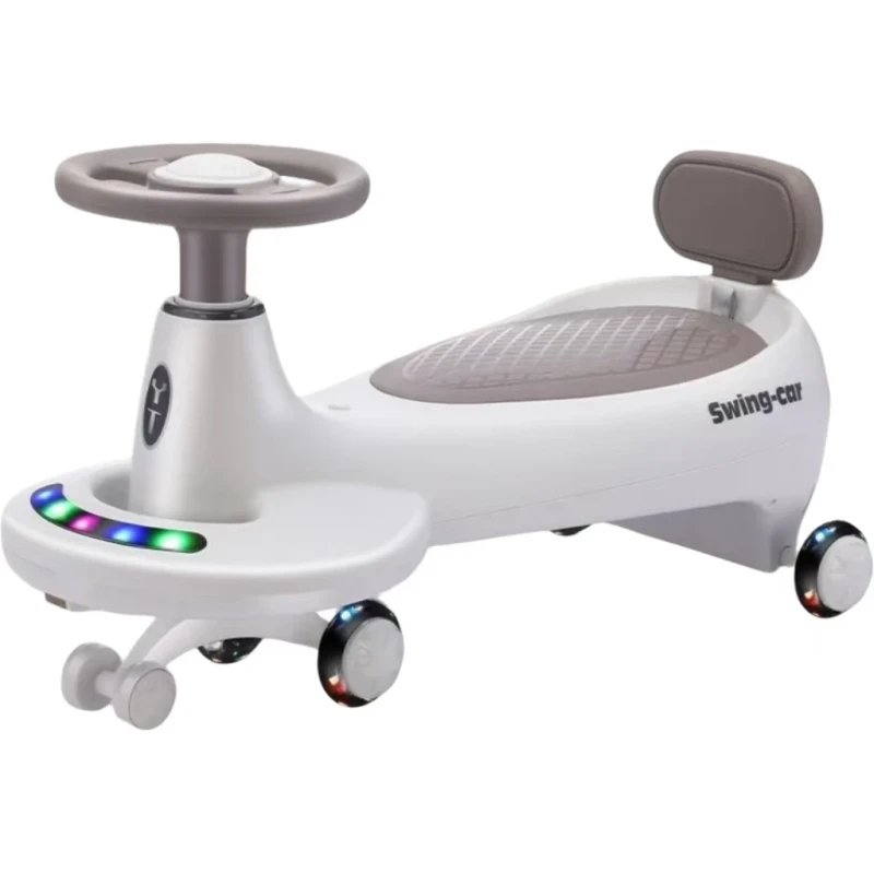Silent Wheel Adult and Kids Swing Car Anti Rollover Feature for Age 1 8 Years Old