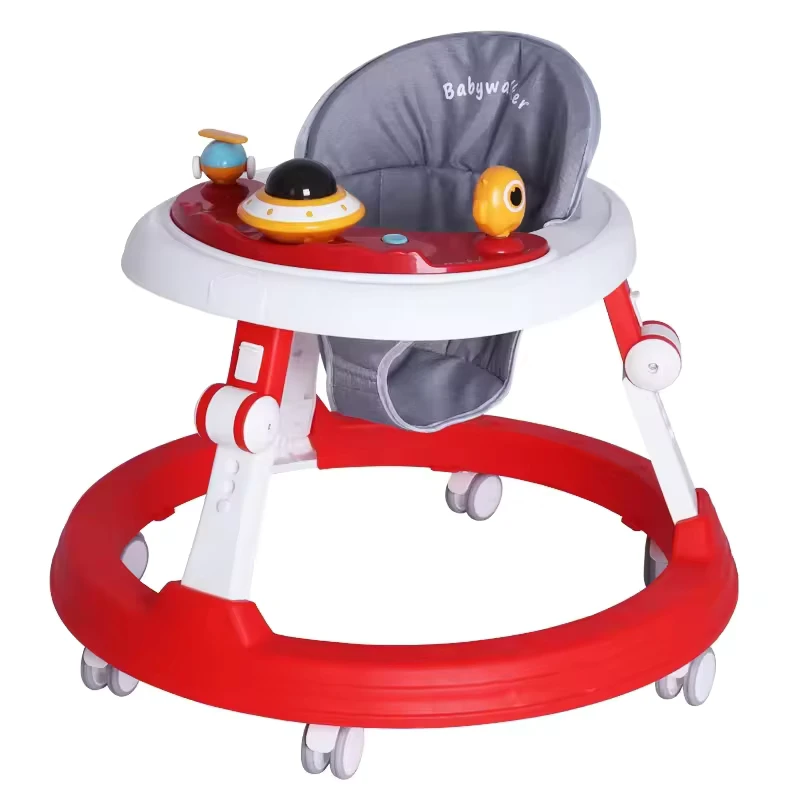 Simple 3-in-1 Baby Stroller & 4-in-1 Push Walker with Swivel Wheels Toy Features Plastic Frame 50kg Capacity