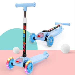 Single-Pedal Folding Scooter for Kids Two-Wheeled Plastic Steel for Teenagers 250W Motor Power 36V 48V Options for Boys Girls