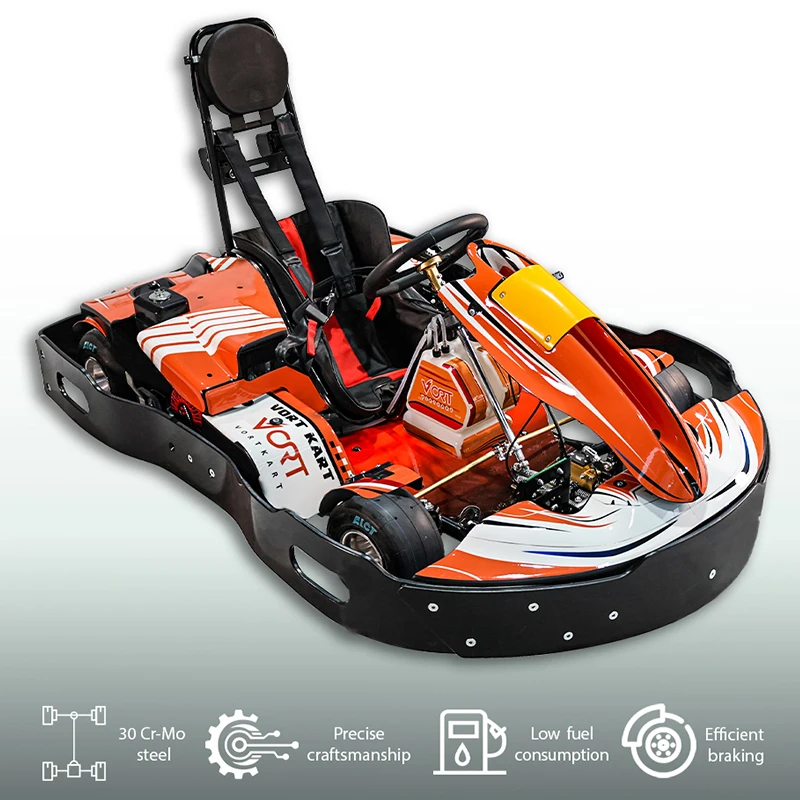 Single Seat Leisure Go Kart with Emergency Kill Switch for Added Safety During Operation