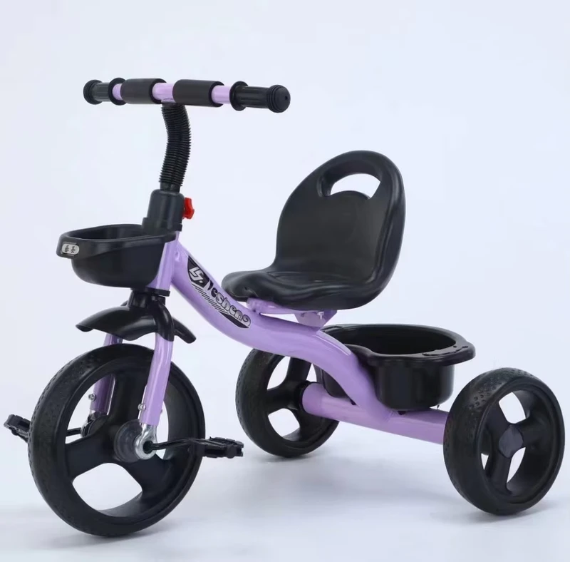 Single-Speed Pedal Bicycle for Kids 3 Wheel Balance Bike Tricycle with Steel Fork for Children Aged 2 Years and Above