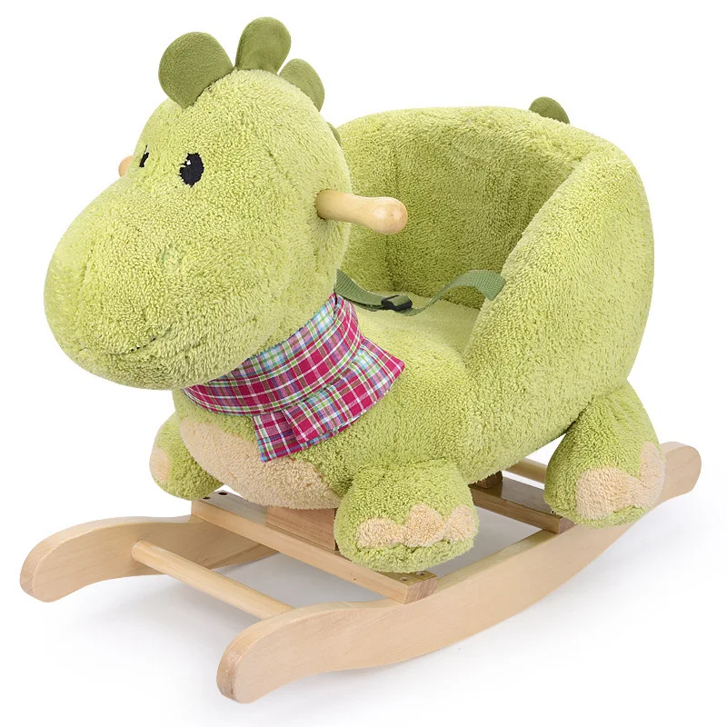 Small Kids Animal Shaped Chair Rocking Horse Kids Plush Toys Soft Toddler Toys