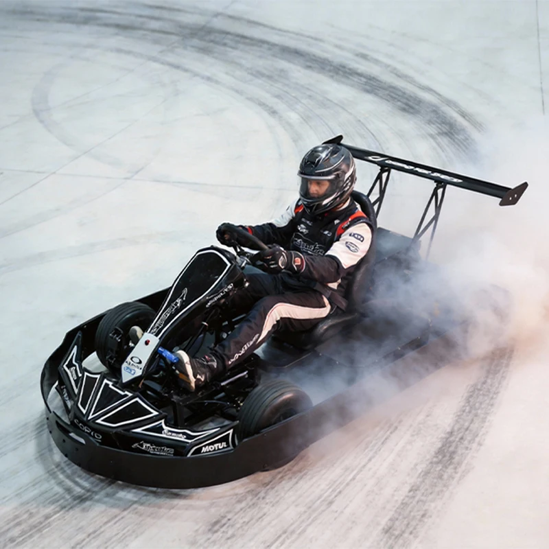 Source Factory Pedal Go Kart Outdoor Playground Racing Drift Karting for Kids with Protective Bumper and 60km/h Max Speed