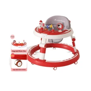 Space Plastic Baby Walker Multi Function Anti Rollover Push Start Children’s Walker for 6 Months 3 Years 10KG Load