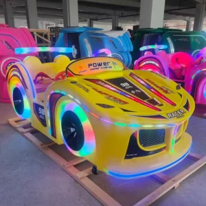 Square Ride-On Car, Parent-Child Double-Person Glowing Bumper Car, Park Scanning QR Code Electric Toy Car