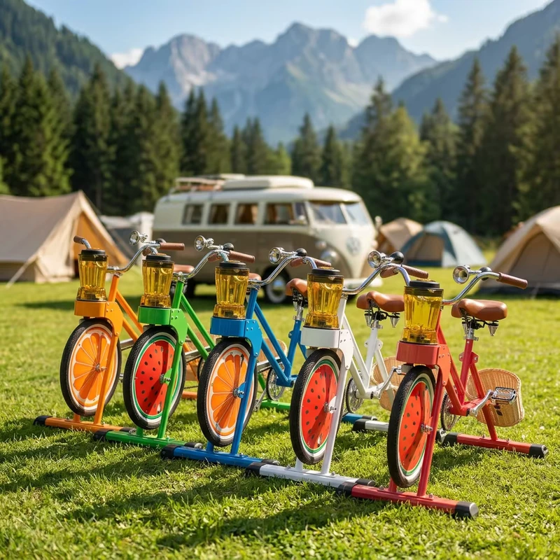 Stationary Balance Bike for Events Parties School Activities No Electricity Required Aluminum Alloy Rim Steel Frame Plastic