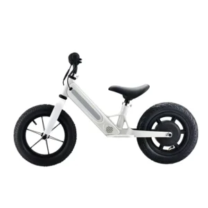 Steel Fork Cycling Kids Unisex LED Electric Balance Bike Toy 12″ Wheels Magnesium Alloy Frame Disc Brakes for 2-8