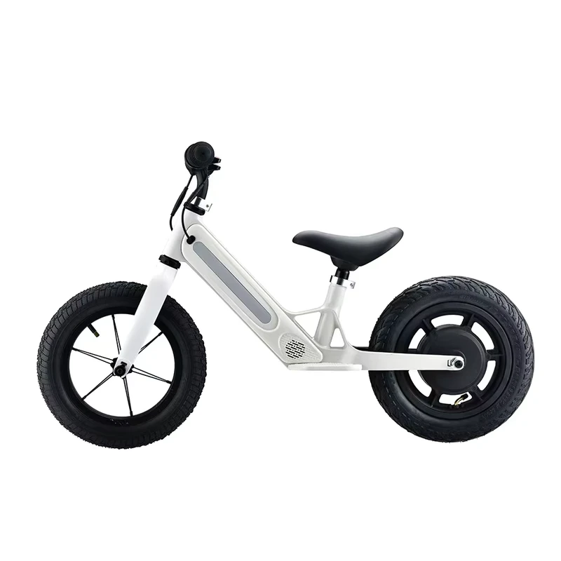 Steel Fork Cycling Kids Unisex LED Electric Balance Bike Toy 12" Wheels Magnesium Alloy Frame Disc Brakes for 2-8