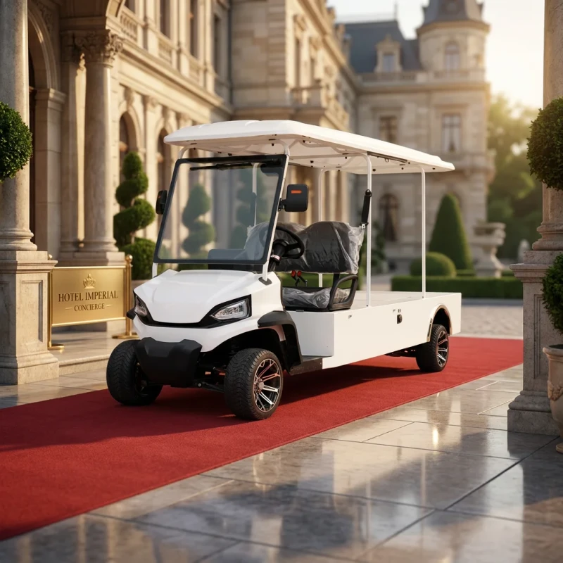 Street Legal 2 Seater Club Car Golf Cart with 48V Lithium Battery Electric Fuel for Resort Hotels