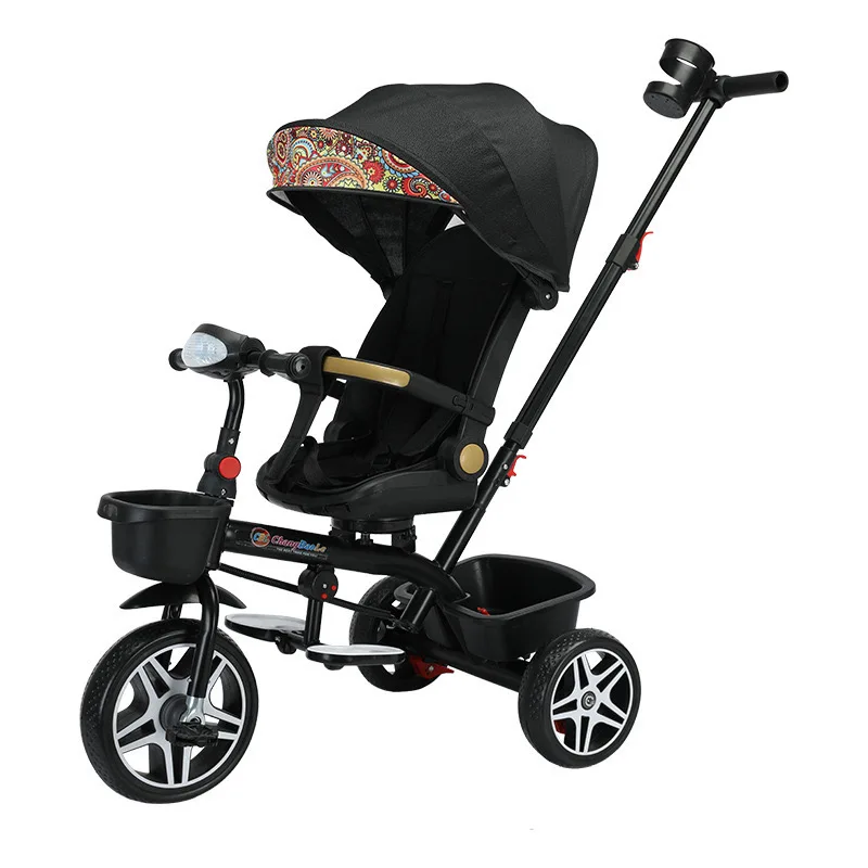 Stroller 4 in 1 Baby Tricycle Kids Push Tricycle CE Approved Children Tricycle 3 Wheels Baby Bike Made in China