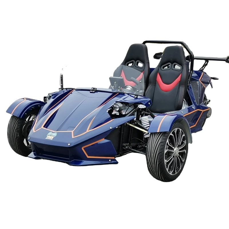 Stylish 350cc 3 Wheel Convertible Supercar Tricycle Pedal Go Karts 4 VALVE Engine 185/30 R14 Wheels >120km/h Passenger Use