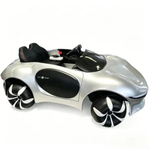 Stylish Grand Kids Electric Ride on Plastic Toy Car with Cool Flashing Lights Realistic Design for Fun Driving Experience
