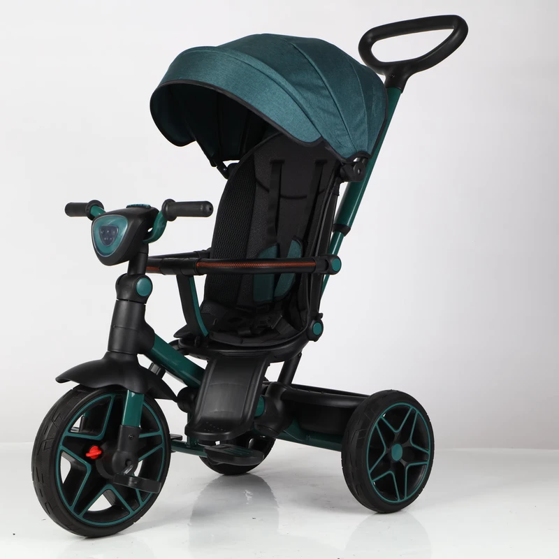 Stylish Kids Tricycle with Built-in Music and Lights Comfortable Design Ideal for Outdoor Play