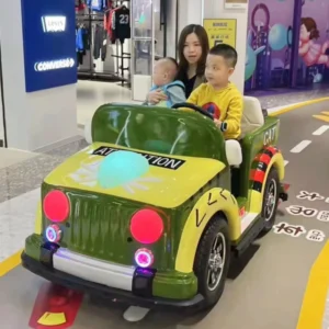 Suitable Amusement park equipment price 4 Wheels Battery Kiddie Ride Parent Child Ride on Police Car for Educational Area
