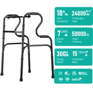 Support Device Sit On Hand Push Assistive Walker For Elderly Disabled Fracture Recovery Walking Aid Rollator Cane Walking