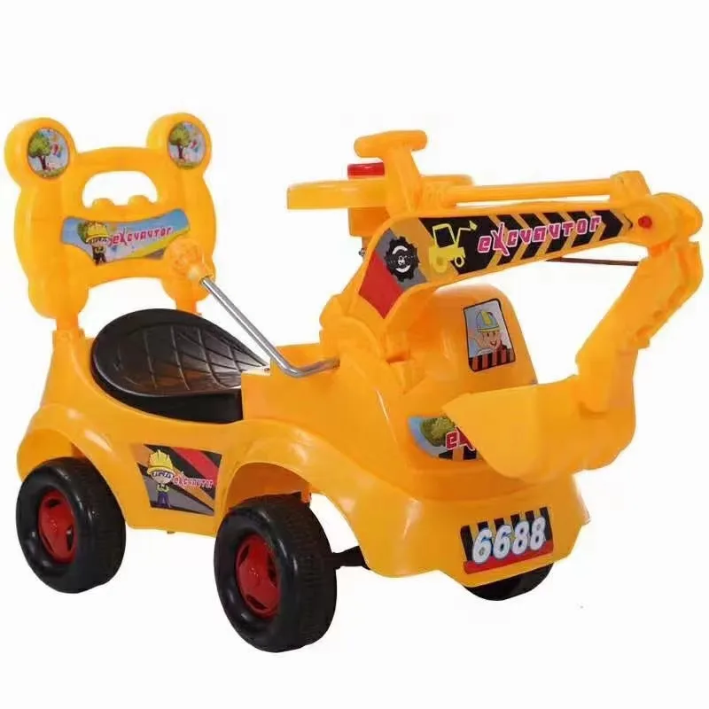 Swing Car for Child Mini Toys Excavator Claw Machine for Children with Handrail