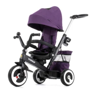 T618A Luxury Kid Magnesium Alloy Ride on Toy Car Adjustable & Detachable Parent Push Handle Safety Bar Child Tricycle