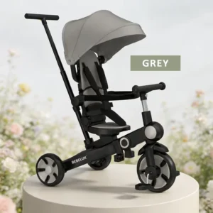 T7 OEM ODM Kids’ Ride On Tricycle Custom 9 in 1 Foldable No Tools Assembly Plastic 3 Wheel Balance Bicycle
