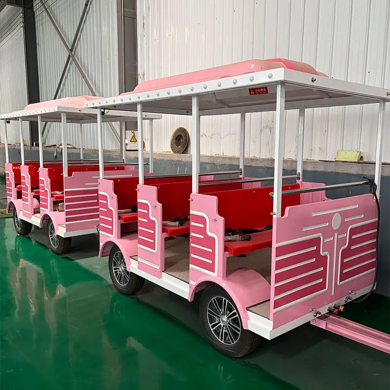 Theme Park Funfair Rides Attraction Trackless Steel Electric Train for Kids Ride on Car Shopping Mall Use CE Certified