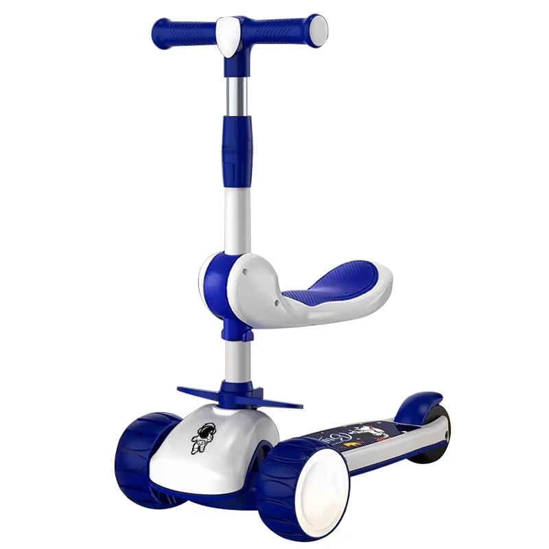 Three-Wheel Scooter for Kids 1 12 Years Pedal Ride Slip Resistant Durable Plastic Material for Boys and Girls