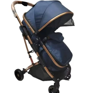Three fold High view One click Folding Chinese Manufacturer Aluminum Canopy Frame Convertible Bassinet Baby Stroller