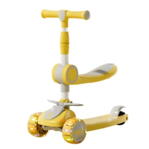Three in One Foldable Plastic Scooter Skate Tricycle Toy Car Gift for 3 to 12 Year Old Boys Girls Modern Style for Outdoor Use