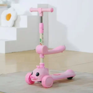 Three in One Kids’ Pedal Car Set Fun Ride Tricycle and Scooter for Sitting and Riding Toy for Children
