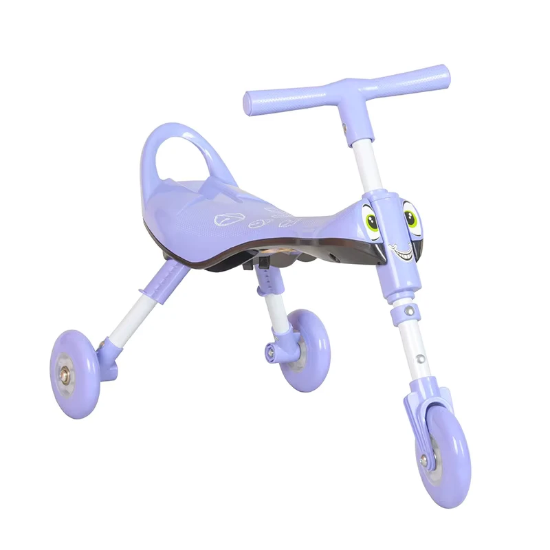 Three-wheel Children's Balance Tricycle Baby Walker Folding Scooter