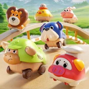 Toddler Ride on Car Push Walker Toy Animal Vehicle Walker First Birthday Gift for Baby Boys Girls