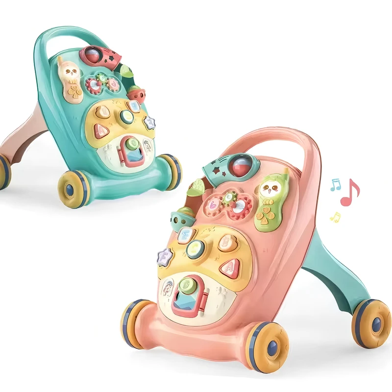 Toddler Trolley Infant Fitness Multifunctional Music Baby Walker With Wheel for Learning