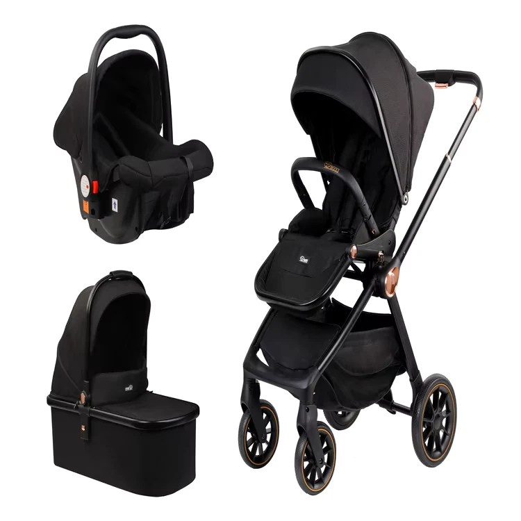 Top Quality Baby Stroller 3 in 1 Good Quality Baby China New Design Black Luxury Baby Carriage for Sale