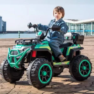 Two-Person Children’s Electric ATV Four-Wheel Off-Road Ride-On Toy Plastic Battery-Powered for Adults and Kids Chargeable
