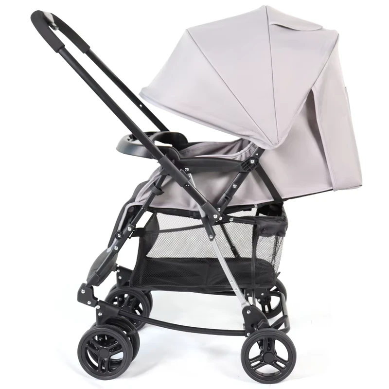 Two-way Kids Strollers for Baby Carriers Pushchair Foldable 3 in 1 Baby Rocking Swing Baby Stroller Pram With Dinner Plate