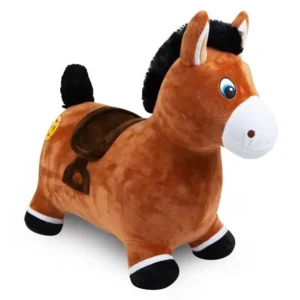 Unicorn Bouncy Horses Toddler Girl Bouncing Animal Hopper Inflatable Plush Hopping Toy Outdoor Indoor Ride on Bouncer Baby