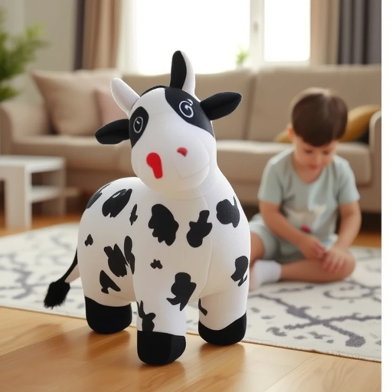Unicorn Bouncy Horses Toddler Girl Bouncing Animal Hopper Inflatable Plush Hopping Toy Outdoor Indoor Ride on Bouncer Baby